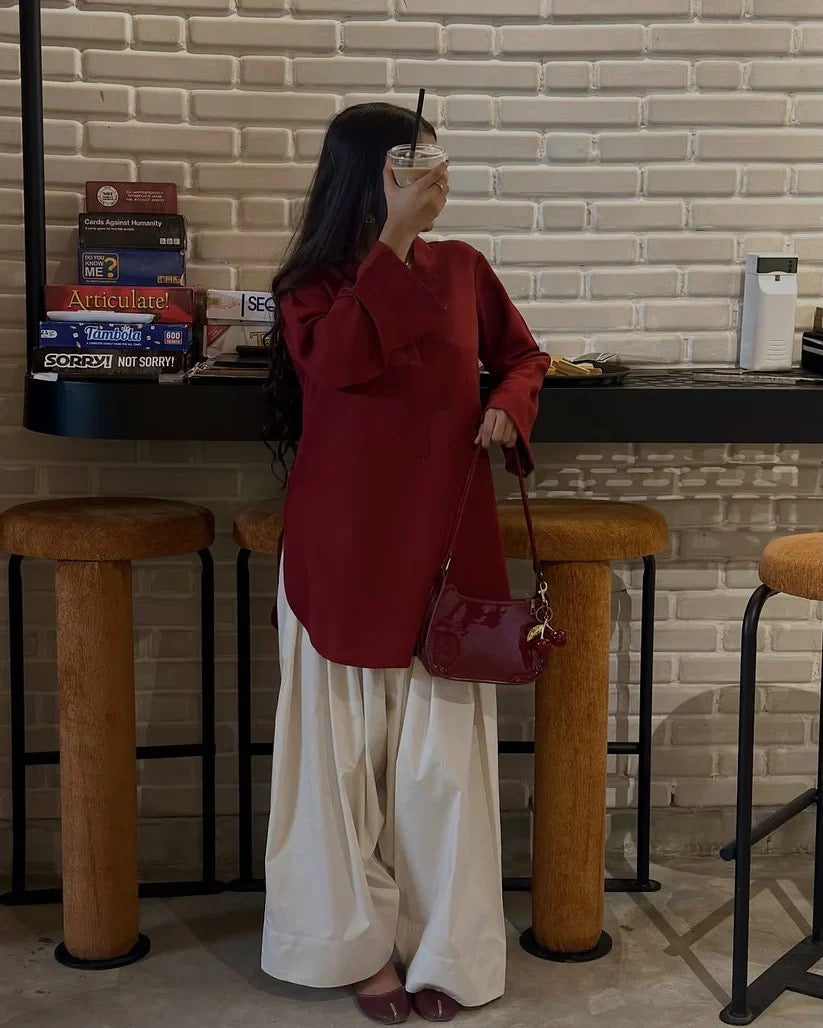 Trendy 2pcs Cherry kurti set ✨🥀