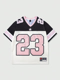 Oversized 23 Pink Jersey  | Mesh Streetwear Top |