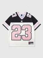 Oversized 23 Pink Jersey  | Mesh Streetwear Top |