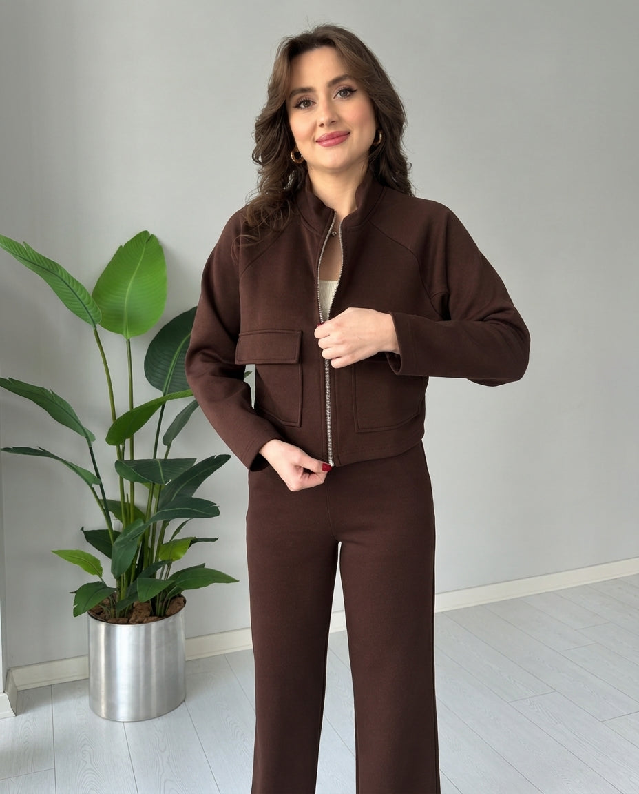 ✨ Women’s Premium Co-Ord Set – Zip Jacket & Pants