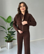 ✨ Women’s Premium Co-Ord Set – Zip Jacket & Pants