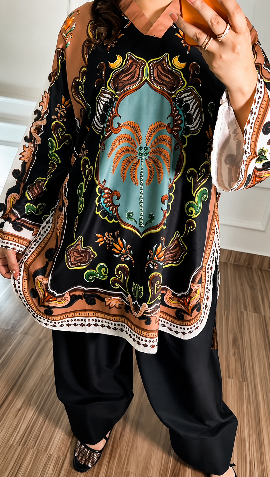 Elegant Floral Kaftan Cordset