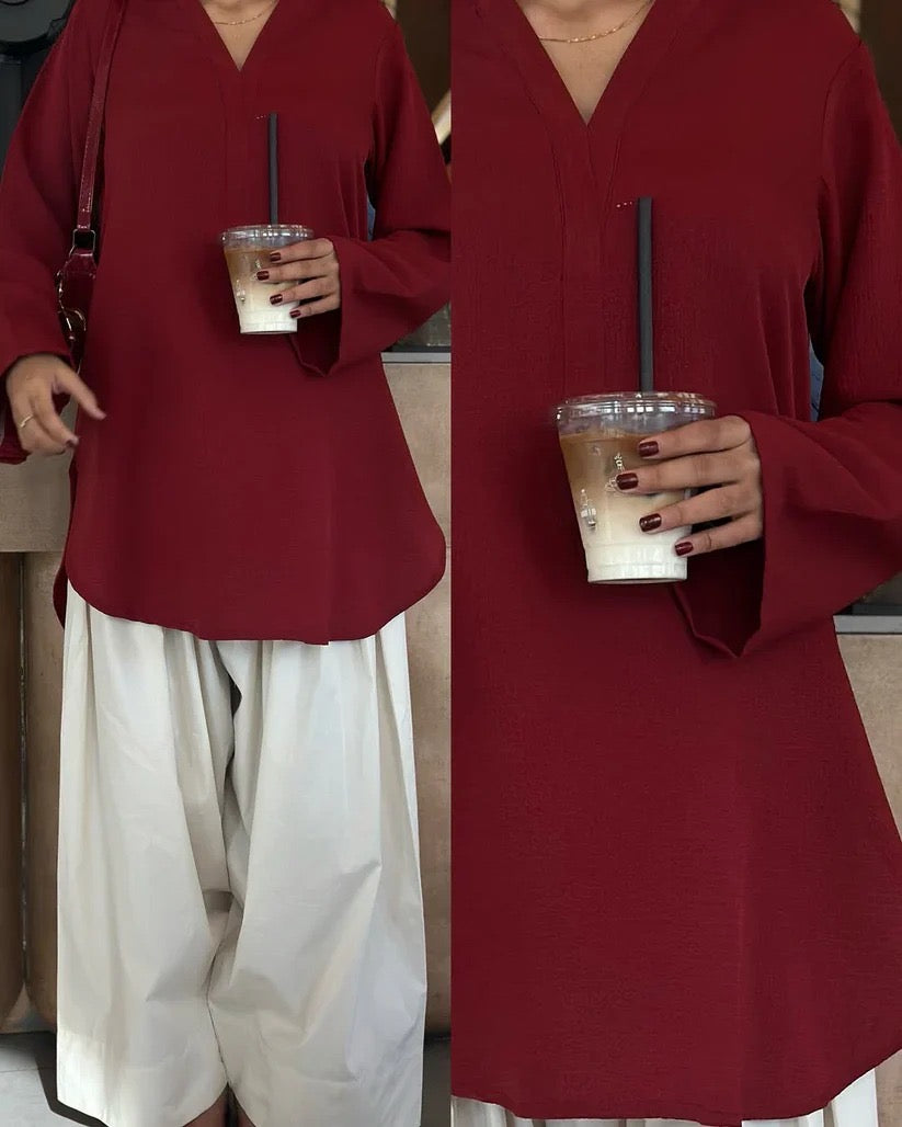 Trendy 2pcs Cherry kurti set ✨🥀