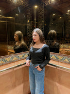 Chic Square Neck Full Sleeve Tees for Fashion-Forward Girls"