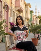 Oversized 23 Pink Jersey  | Mesh Streetwear Top |