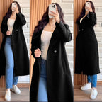 ❄️ Women’s Long Winter Coat | Double Fleece Button-Front Overcoat for Women 🧥✨