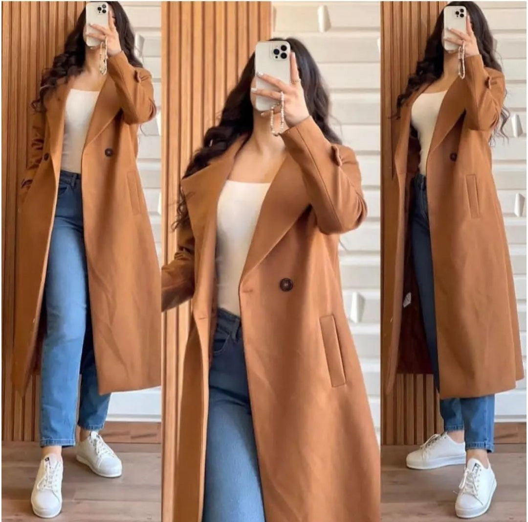 ❄️ Women’s Long Winter Coat | Double Fleece Button-Front Overcoat for Women 🧥✨