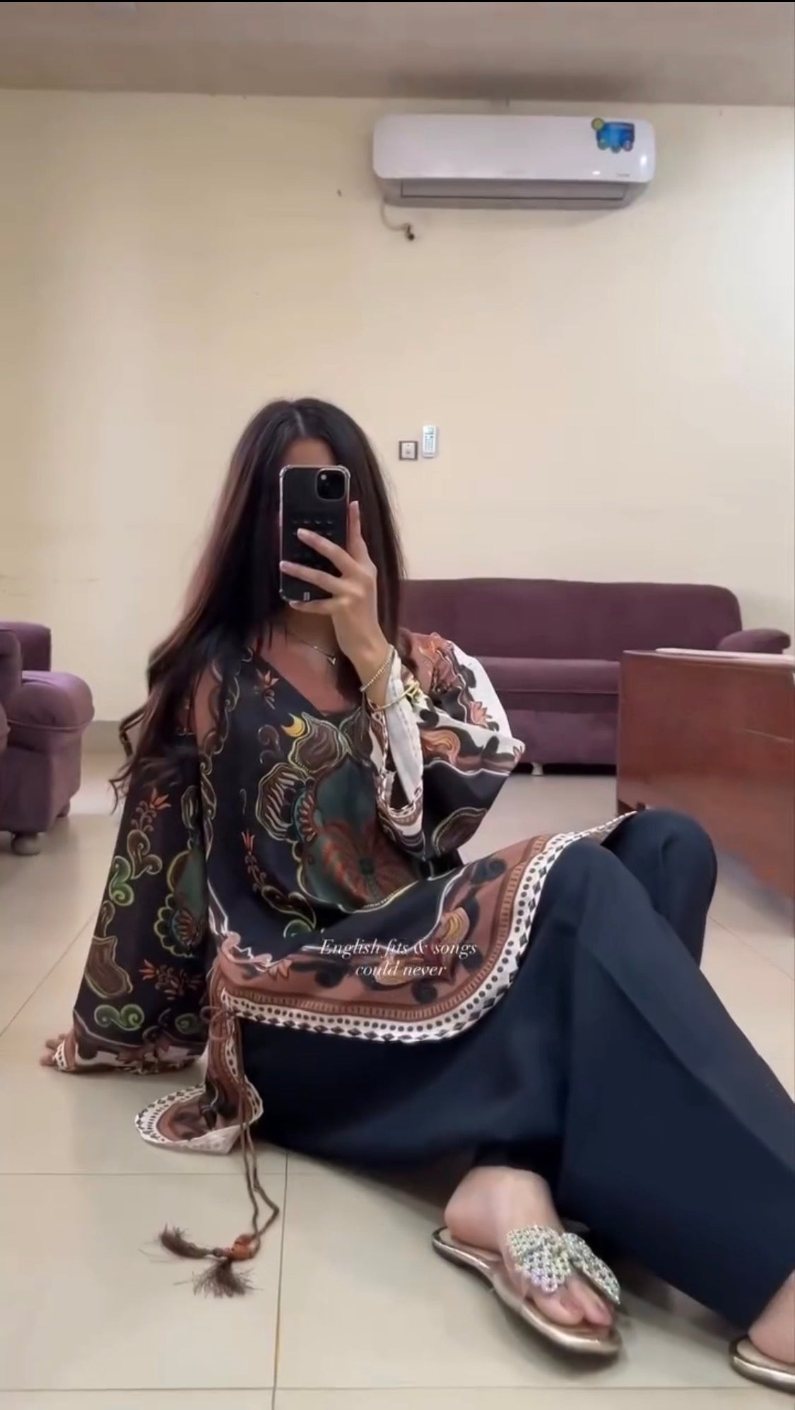 Elegant Floral Kaftan Cordset