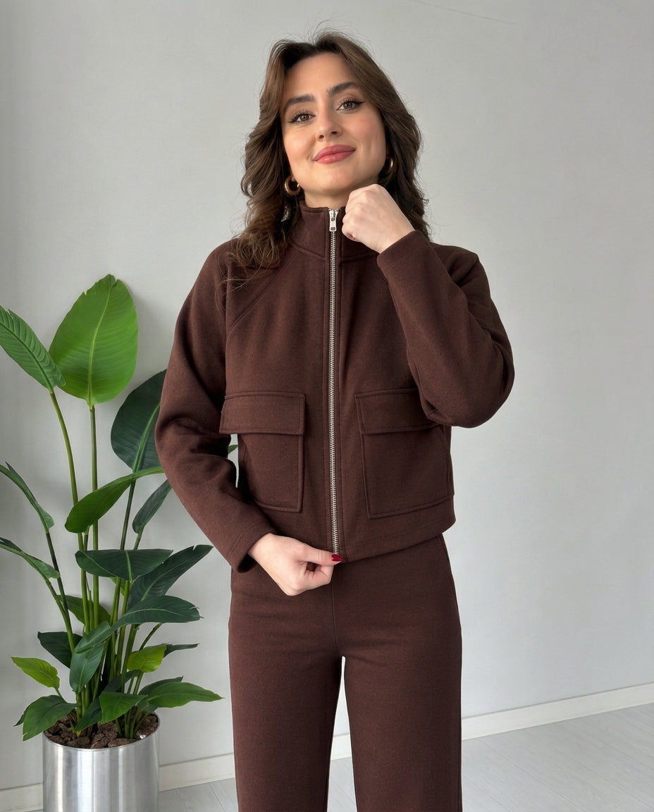 ✨ Women’s Premium Co-Ord Set – Zip Jacket & Pants