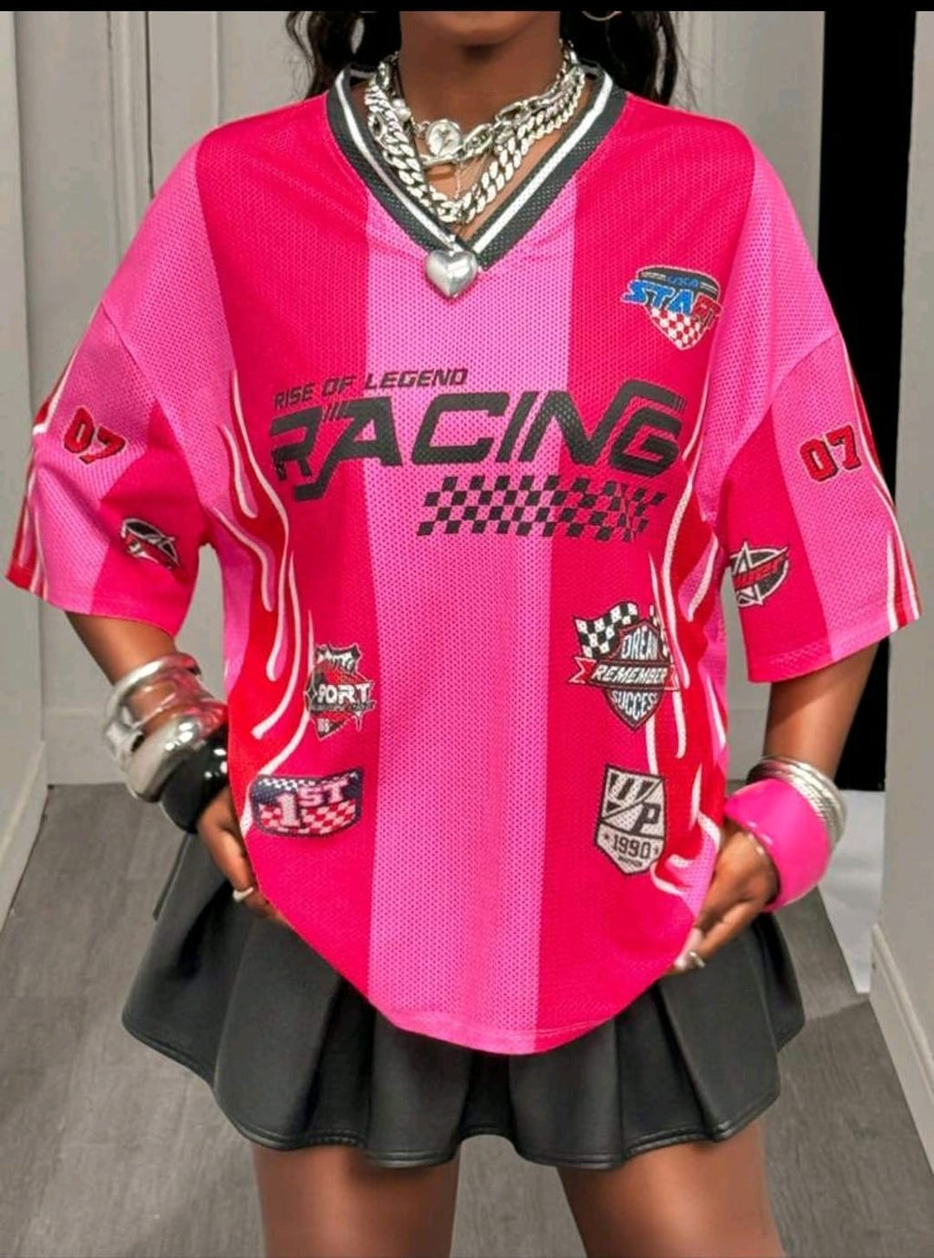 Premium Racing Oversized Mesh Tshirt ✨⚡️