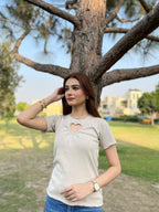 "💖 Stay Cool & Cute: Heart Rib Top for Girls – Perfect Summer Style! 👧☀️"