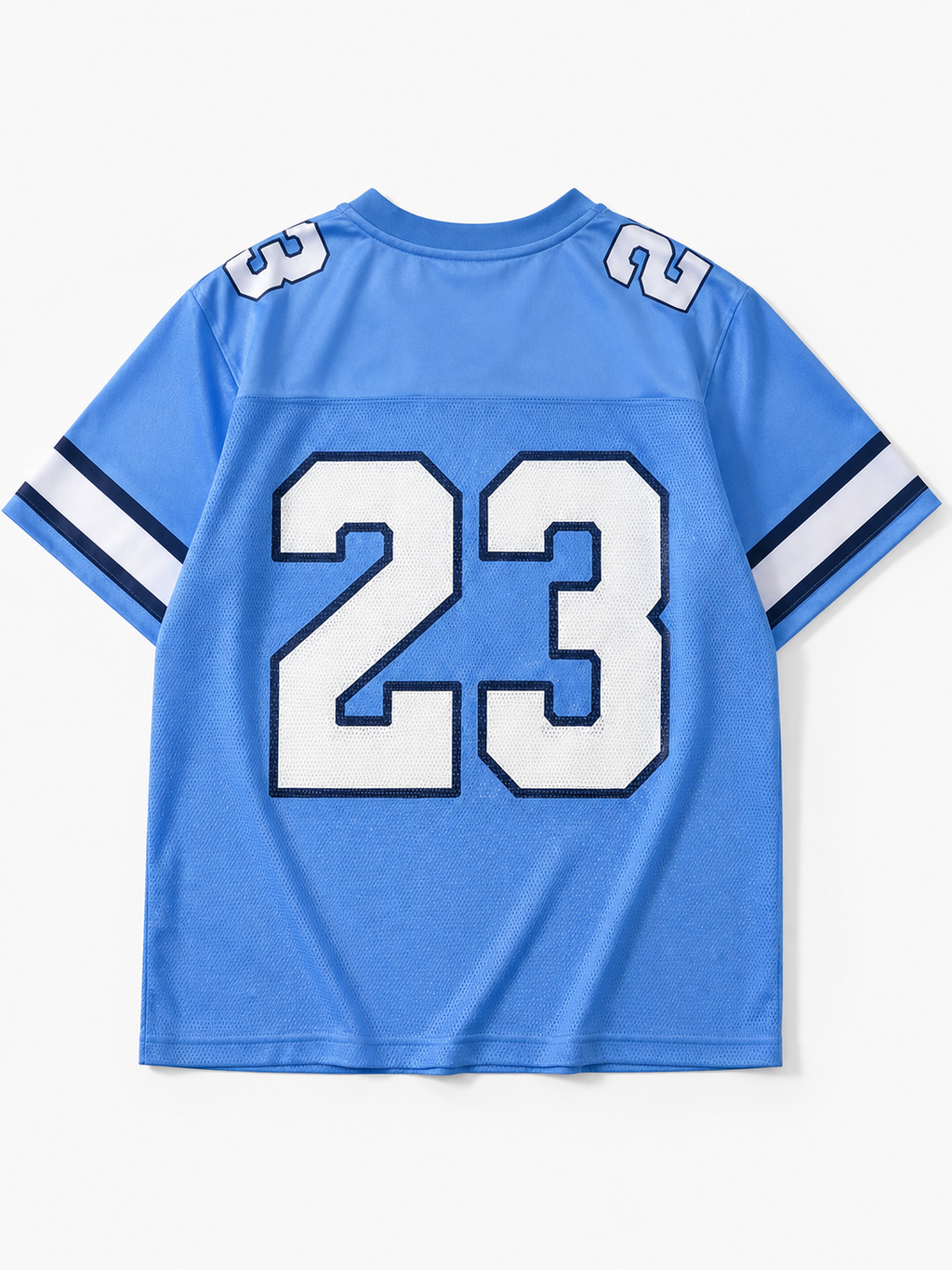 Sky Blue 23 Premium Mesh Oversized Jersey T-Shirt for Girls