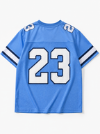 Sky Blue 23 Premium Mesh Oversized Jersey T-Shirt for Girls