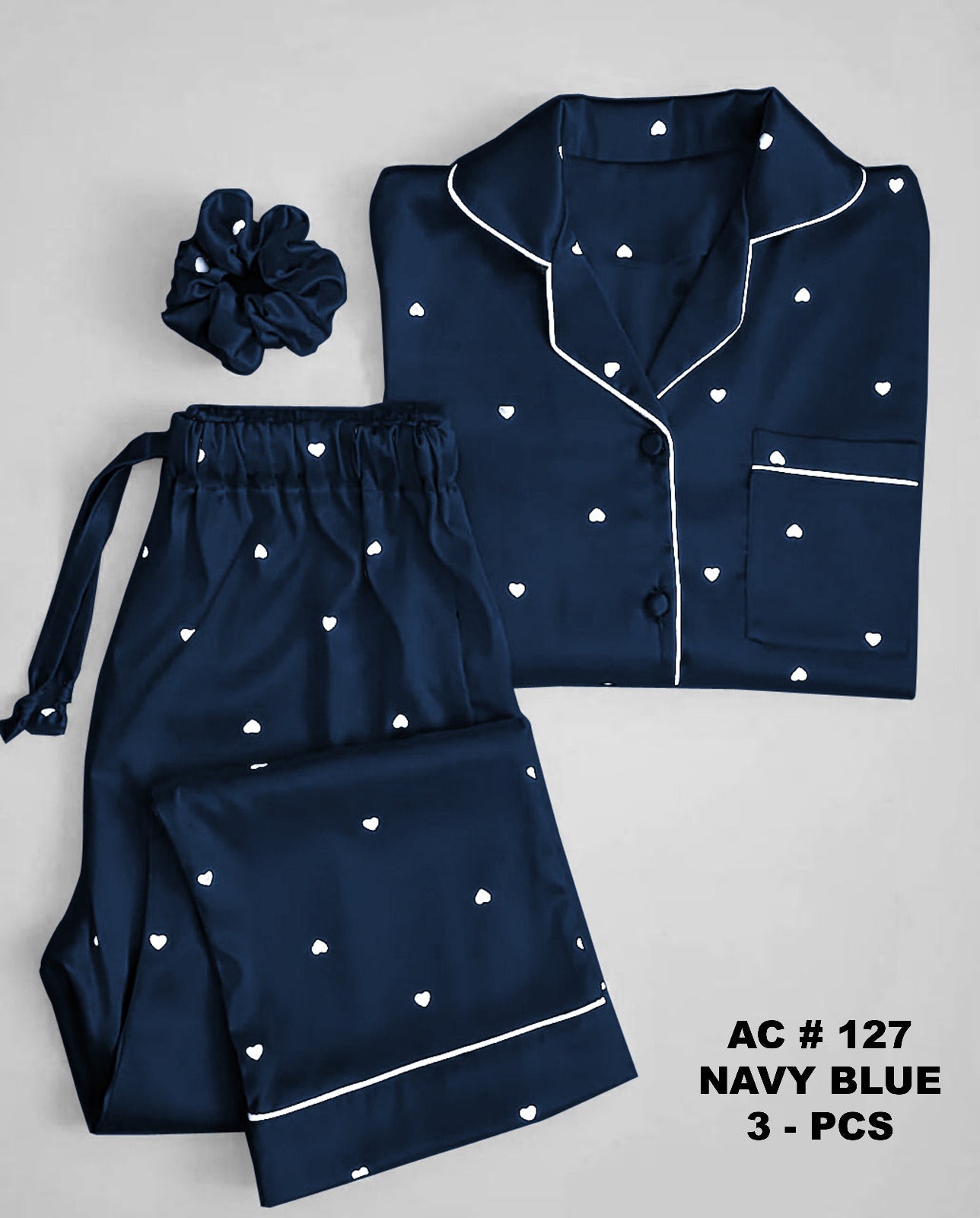 Heart Night Suit Set (3 PCs)