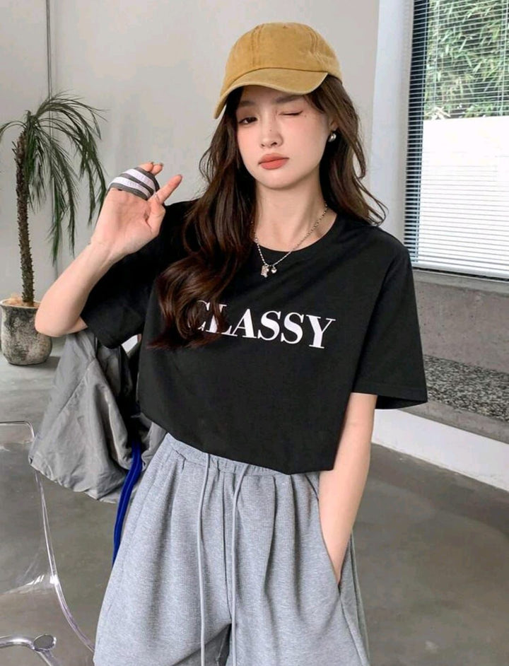 "Summer Chic: Trendy Cotton Tees for Women"