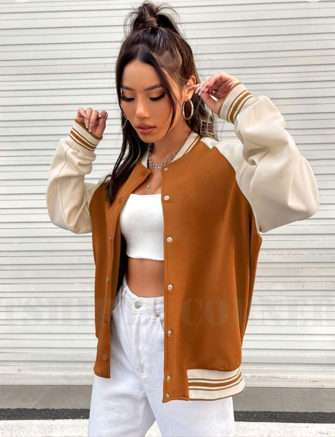 "Trendy Girls Winter Varsity Jackets – Perfect Blend of Style & Warmth"