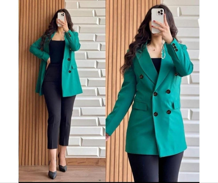 *Hellow Winter😍 Womens Casual Blazer Double Button top Coat