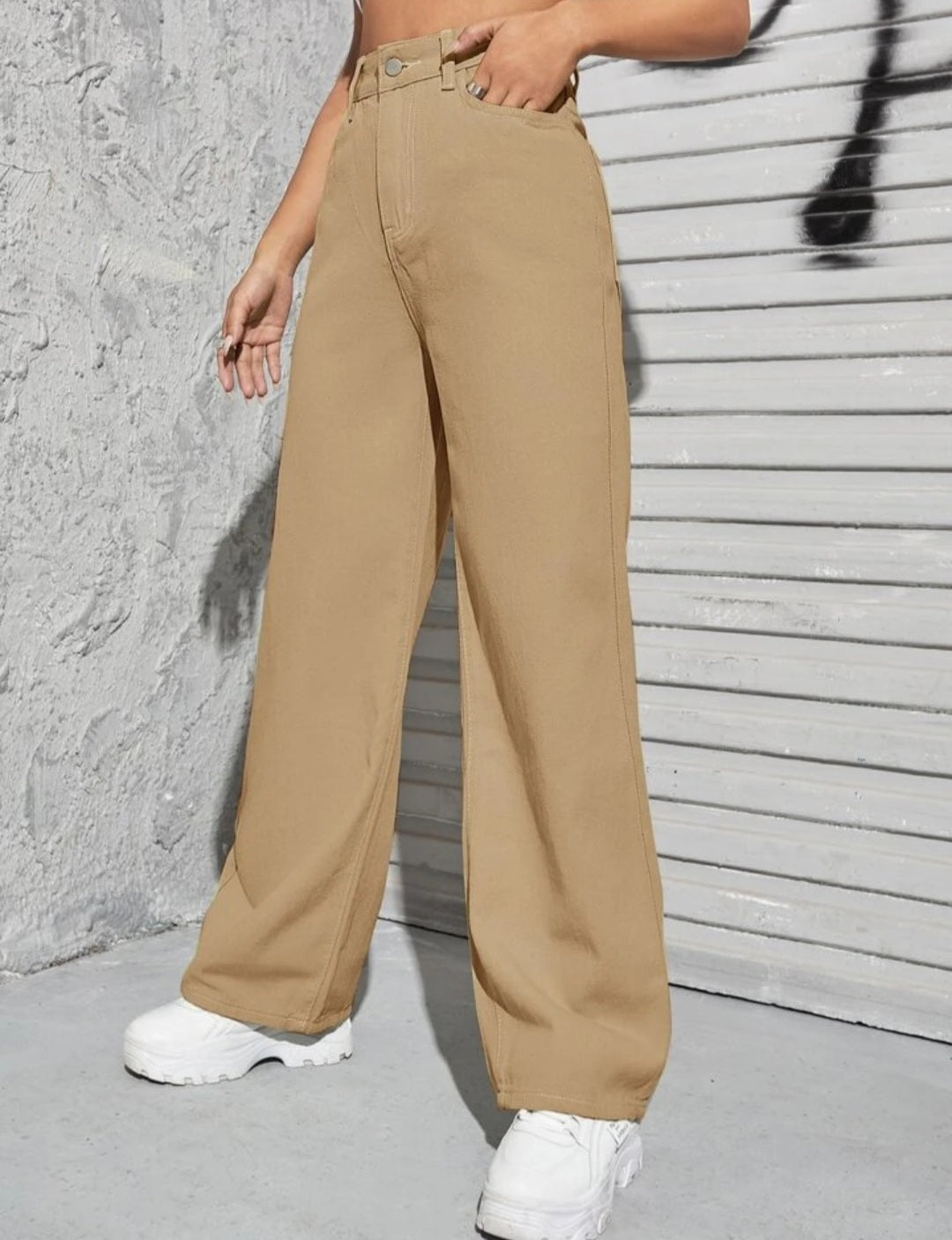 "Effortless Elegance: Beige White Leg Pants for Every Occasion"