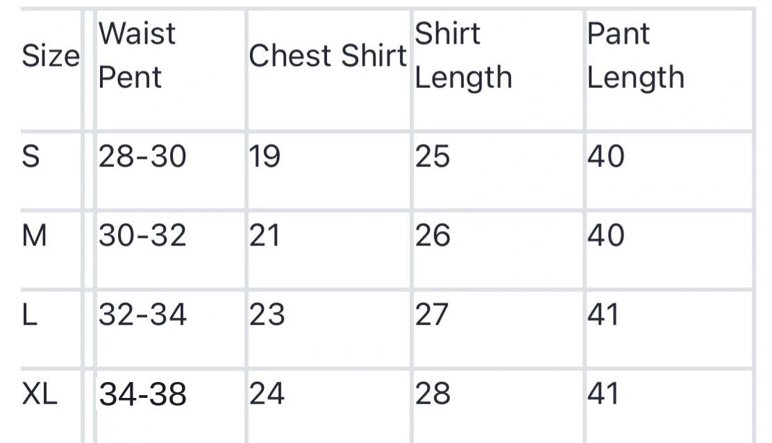 Size chart for Women’s Black & White Printed Co-Ord Set | Premium Relaxed Fit